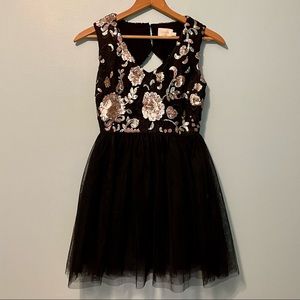 Louche Luxe Fit & Flare Sequin Dress